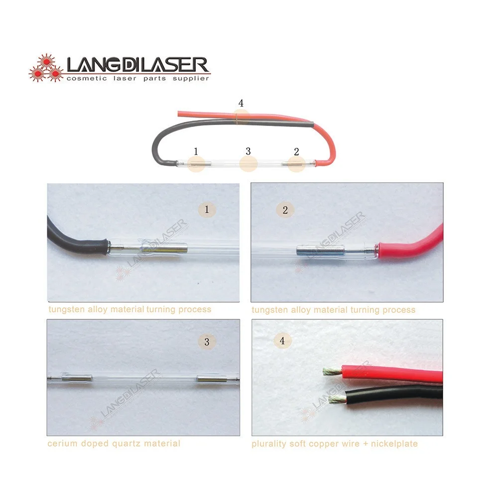 Ксеноновая лампа вспышка для лазера IPL: 7*60 * 125F wire IPL головок toplaser|lamp for|lamp lamplamp for head