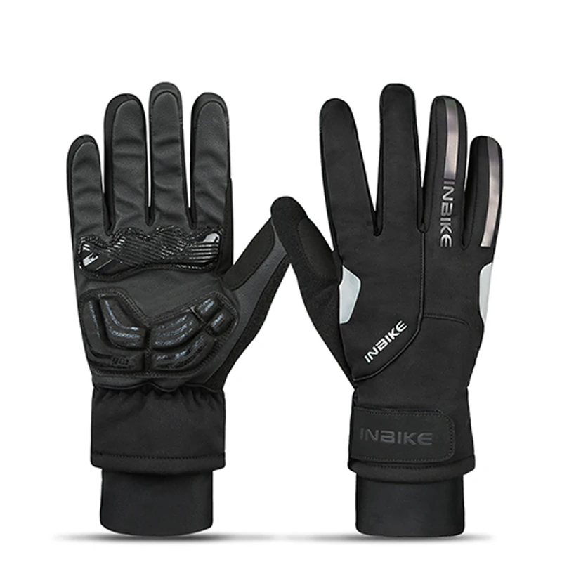 Winter Cycling Gloves Thermal Windproof Warm Full Finger Touch Screen