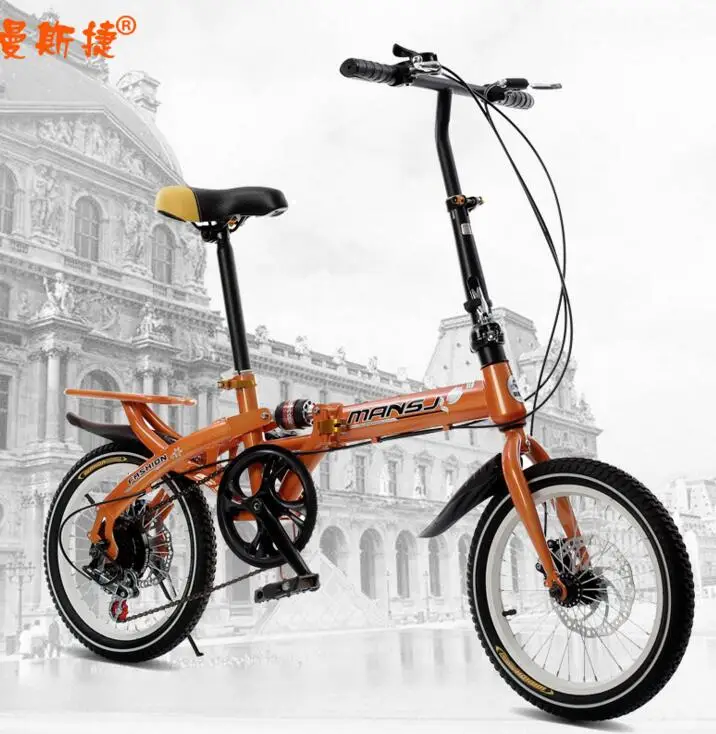 Best 14inch 16inch Folding Bikes Carbon Steel Suspension Frame Bicycles Double Disc Back Rack for Kids Adults High Quality 1 Best 14inch 16inch Folding Bikes Carbon Steel Suspension Frame Bicycles Double Disc Back Rack for Kids Adults High Quality 1