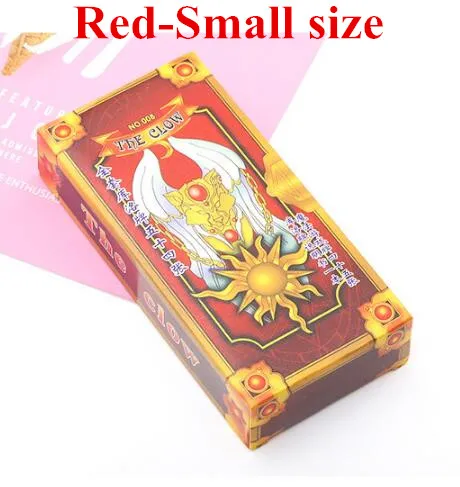 Два размера аниме Cardcaptor Sakura Clow Card косплей реквизит KINOMOTO SAKURA Card Captor карты с Сакурой Таро 55 шт. 2 цвета - Цвет: Red-Small size
