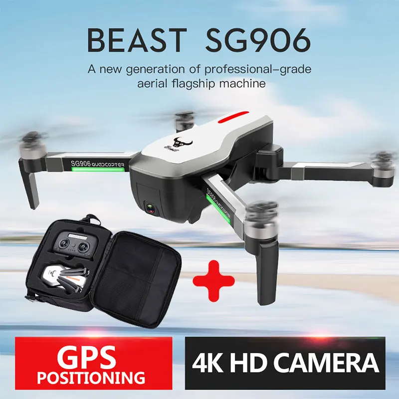 SG906 drone GPS 5G WIFI FPV HD 4 K Cámara drone sin escobillas autofoto Drone plegable RC drones rc helicóptero cuadricóptero de regalo de bolsa gratis