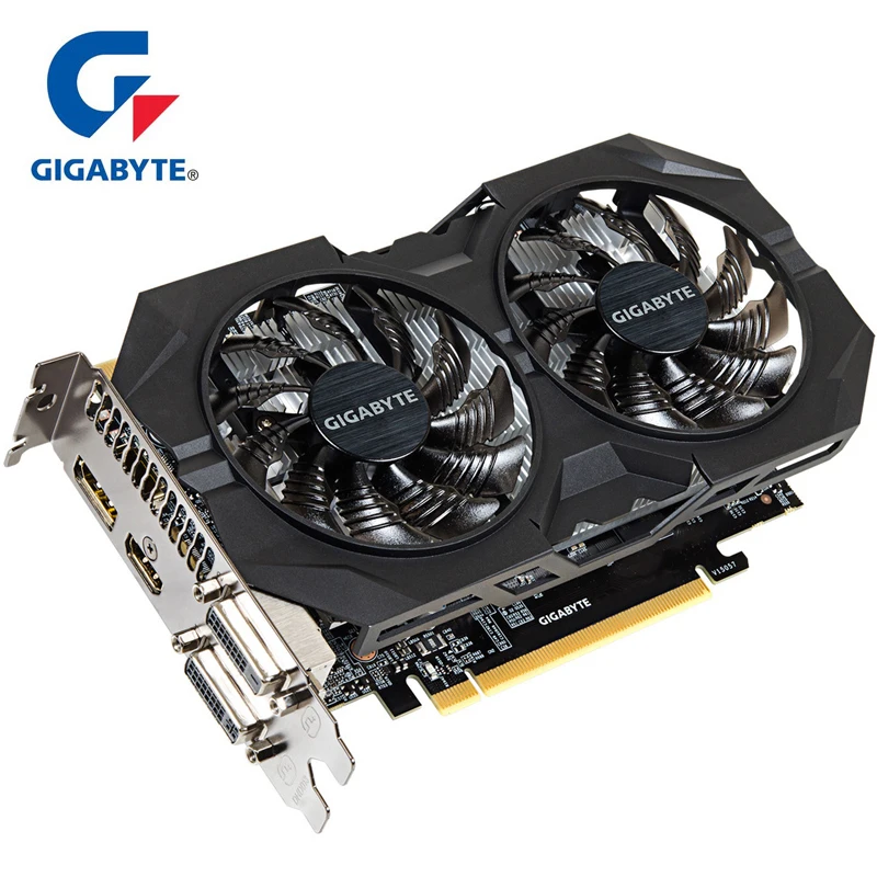 GIGABYTE Графика карты GTX 950 с NVIDIA GeForce GPU 2 Гб 128Bit GDDR5 видеокарта для ПК Hdmi Dvi игра VGA б/у
