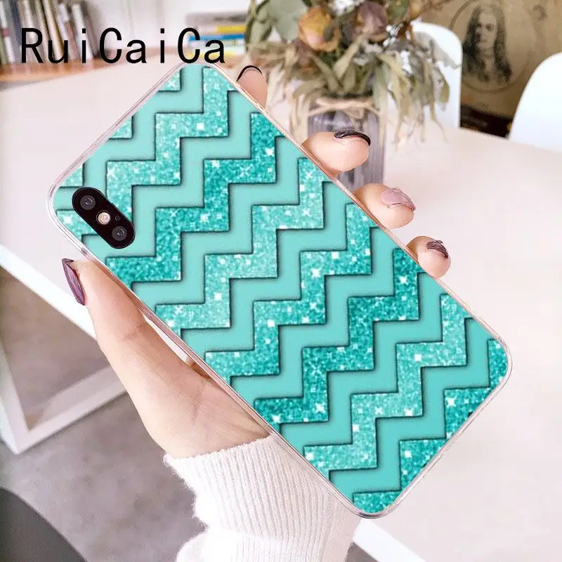 Silver Green stripe Glitter cool