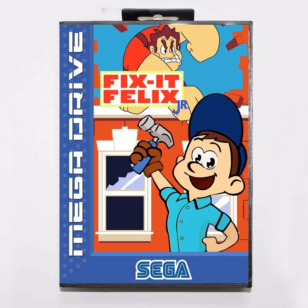 Fix It Felix Jr 16 бит MD карточная игра с коробку для Sega Megadrive/Genesis|16 bit|md game16 bit md |