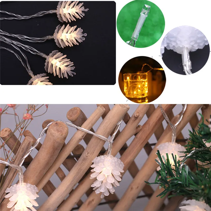 Warm White LED String Light Decorative Constantly Bright Glowing Lamp String Lights Set string lights outdoor 40JA106
