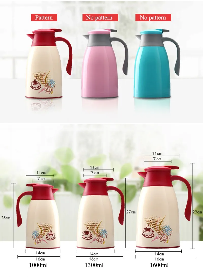 Double Wall Glass Lasting Vacuum Thermos Pot 1.3L 1.6L Tea Coffee Chinese Thermos Cup Dining Insulated Kettle9
