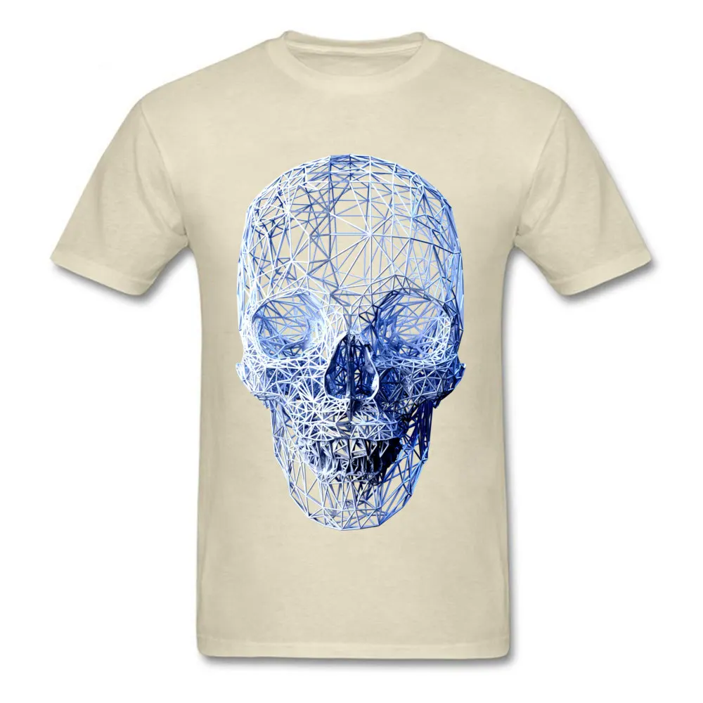 Wired Skull Fitness Tight NEW YEAR DAY Cotton Fabric Crewneck Men Tops T Shirt Group T Shirt Brand Short Sleeve T Shirt Wired Skull beige