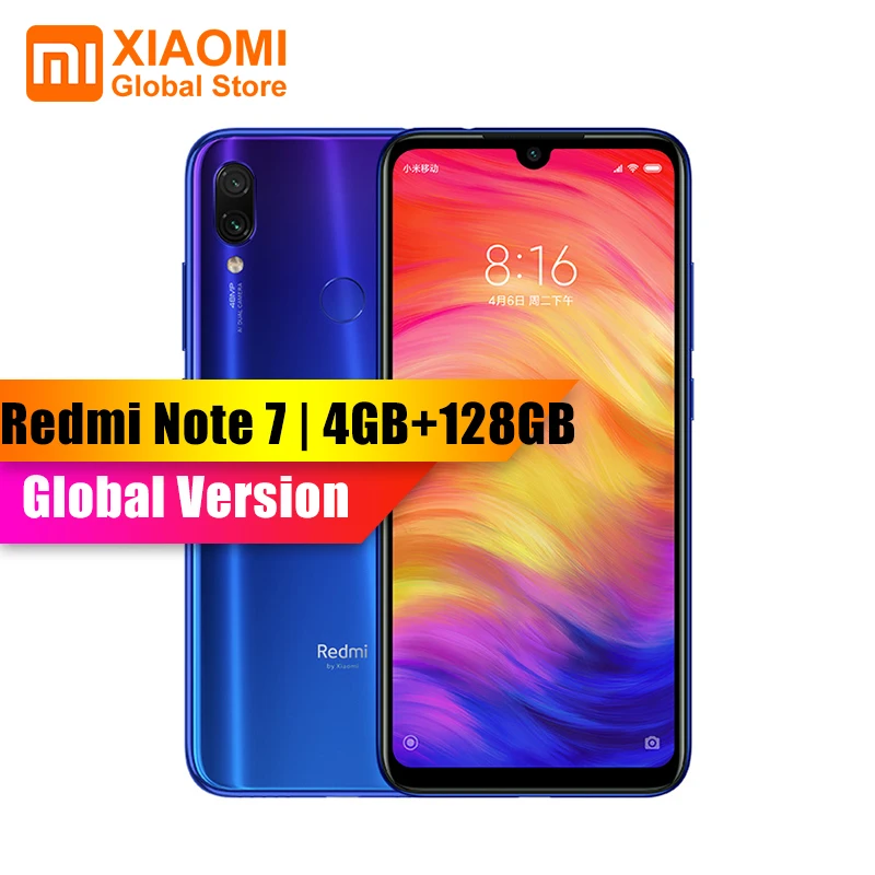 XIAOMI Redmi Note 7 с глобальной версией 4 Гб ОЗУ 128 ПЗУ восьмиядерный смартфон S660 6 3 дюйма