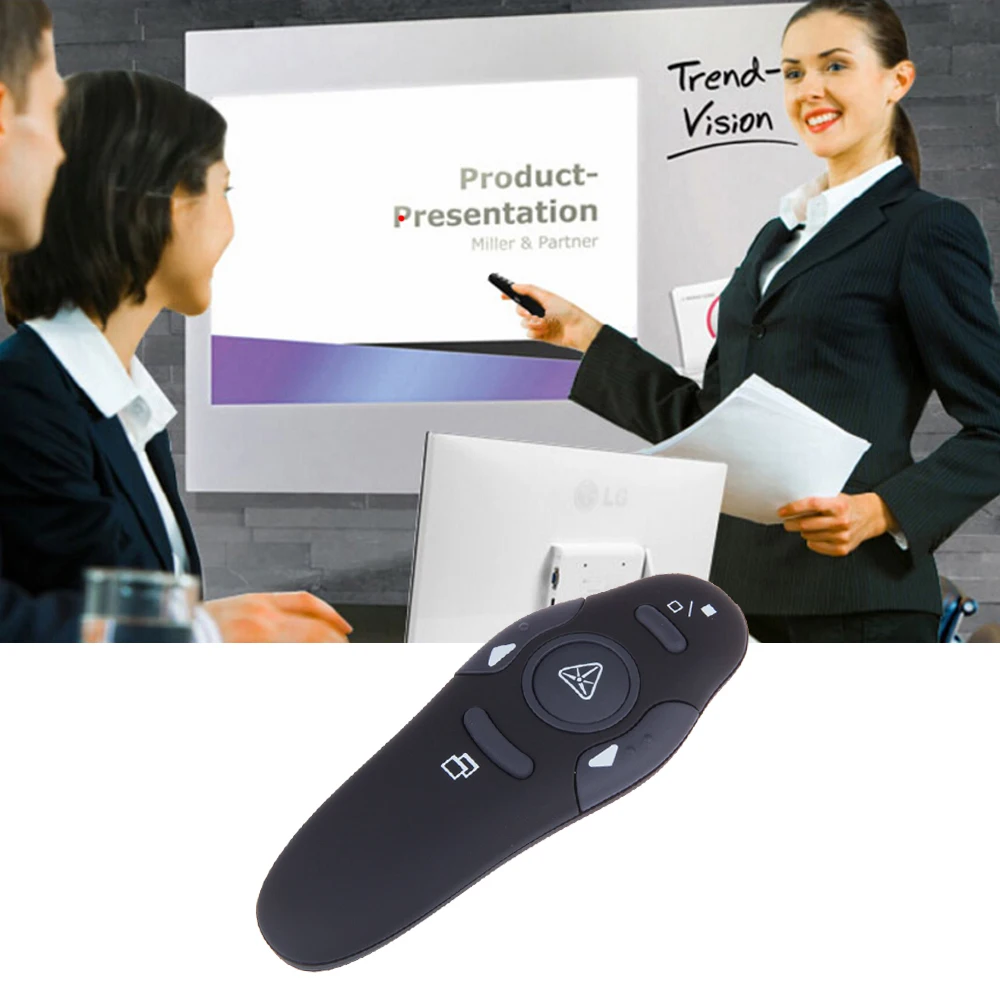 1 шт. РФ 2.4 ГГц USB Wireless Presenter Лазерная Указка PPT Дистанционного Управления для