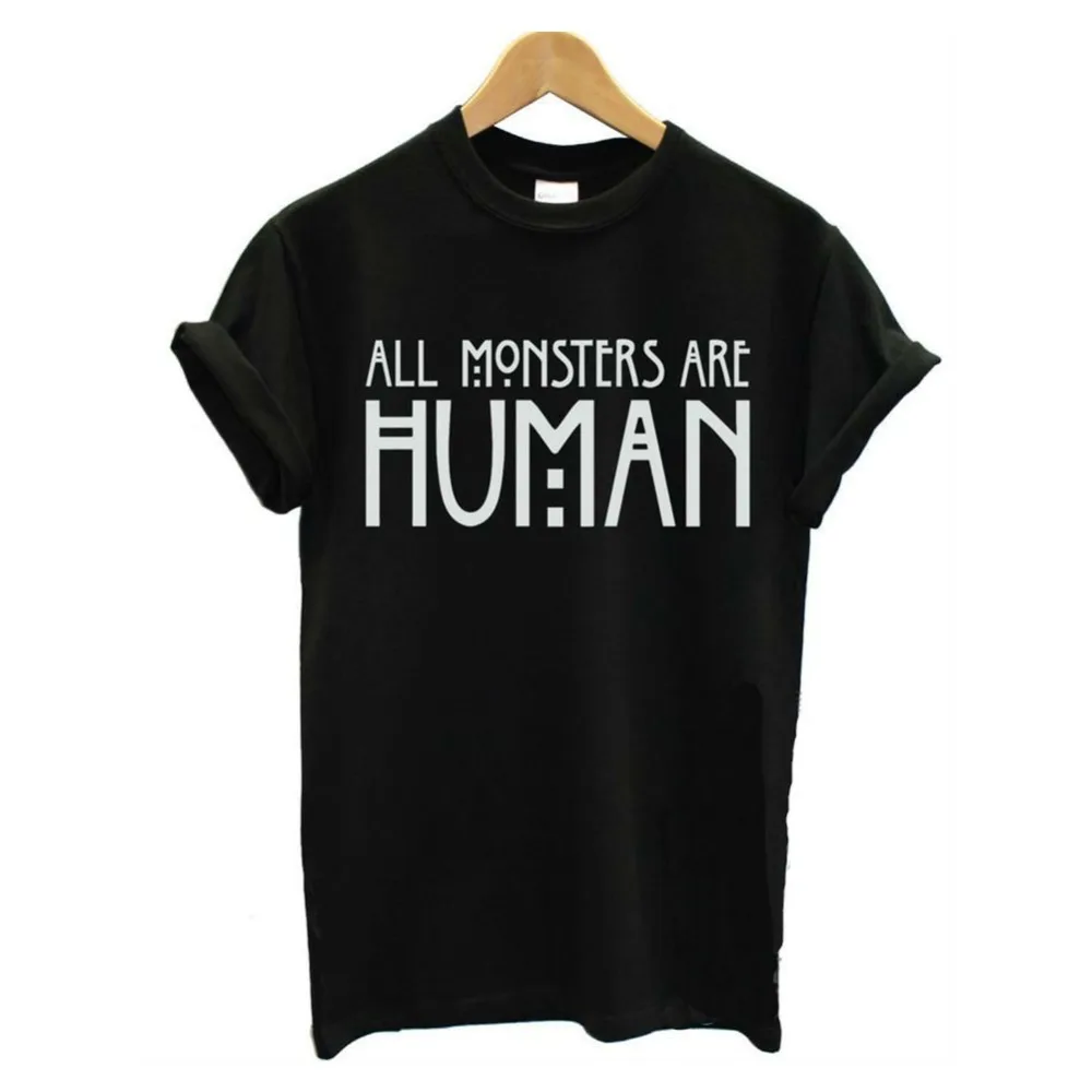 HUMAN Print Letter Fashion Womens T Shirts Humor Short Sleeve O-Neck Graphic Tees Summer Casual Unisex Funny T-shirts | Женская одежда