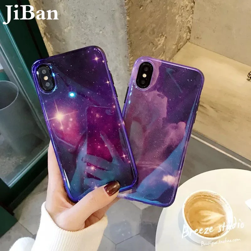 Jiban звездное небо Blu-Ray телефона чехол для Apple IPhone X 6S 7 8 Plus задняя крышка Ретро Мода