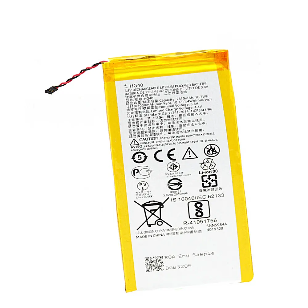 

Large Capacity Li-ion High quality Replacement Battery Authentic original 3000mAh HG40 for Motorola Moto G5 Plus Mobile Phone