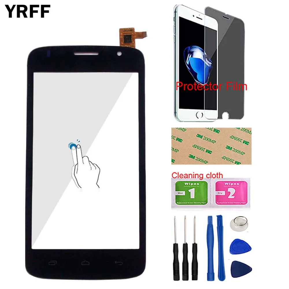 Black With Tools " телефон сенсорный экран панель для Logicom E500 сенсорный экран панель дигитайзер стекло сенсор Замена инструменты защитная пленка - Цвет: Black With Tools