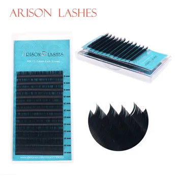 

High quality 12Rows thickness 0.05 to 0.25 Faux mink individual eyelash lashes soft mink eyelash extension False eyelash glossy