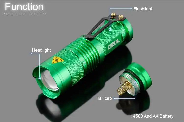 Светодиодный фонарь, 2000 люмен, серебристый фонарь e Lampe Q5 Lanterna, светодиодный, 3 режима, масштабируемый фонарь, zaklamp, taschenlampe, torcia Linterna z59