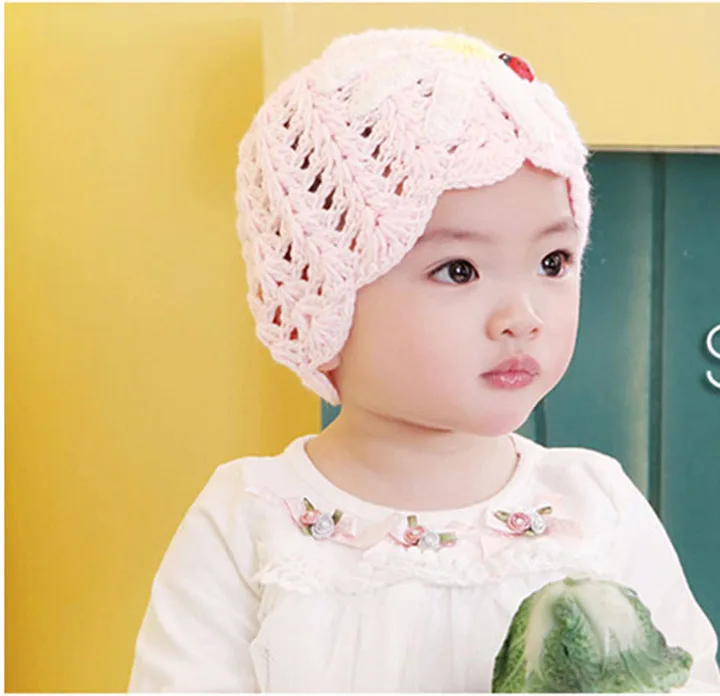 Новинка 2017 для девочек с цветочным узором детская шляпка связанная крючком