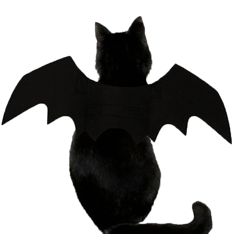 1 шт., забавный Карнавальный костюм для кошек на Хэллоуин, крылья летучей мыши для домашних животных, костюм летучей мыши для кошек, вечерние костюмы для собак, кошек, аксессуары для домашних животных
