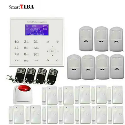 

SmartYIBA 2.4G Smart Home Security WIFI GSM Alarm System PIR Motion Detector SMS Alarm Equipment Multi-Language For Optional