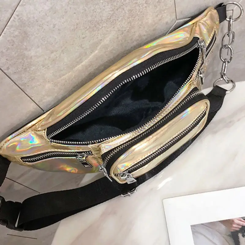 Хорошая прочная модная PU Женская голографическая поясная сумка на пояс сумка дорожная сумка на плечо