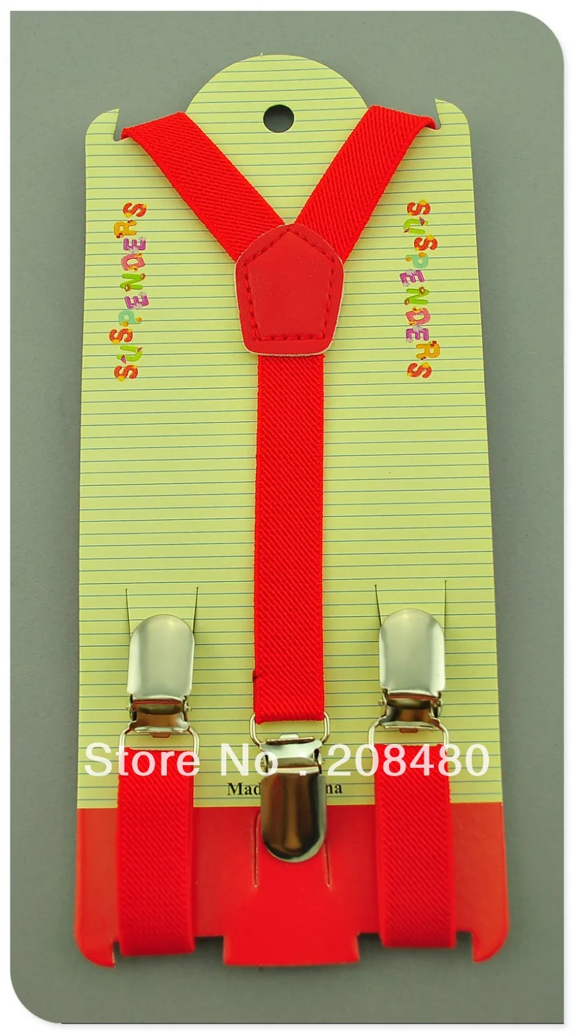 Gratis Shipping 1.5x65cm "Rood" Kinderen/Jongens/Meisjes Bretel Elastische Bretels Slim Bretels Groothandel & retail|suspenders child|elastic braceskids suspenders -