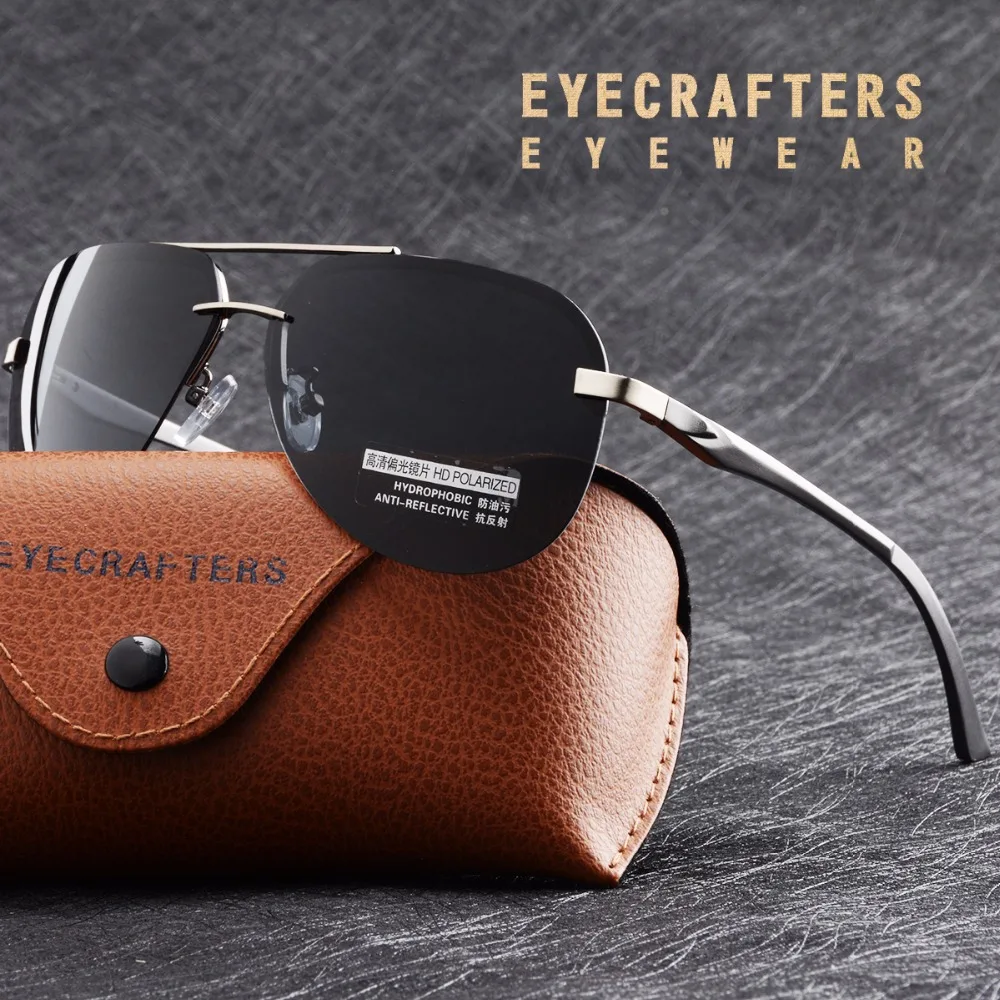 

Fashion Polaroid Lens Spring Hinge Metal Sunglasses 143 Black Brand Pilot Sunglasses Mens Polarized Driver Mirror Sunglasses