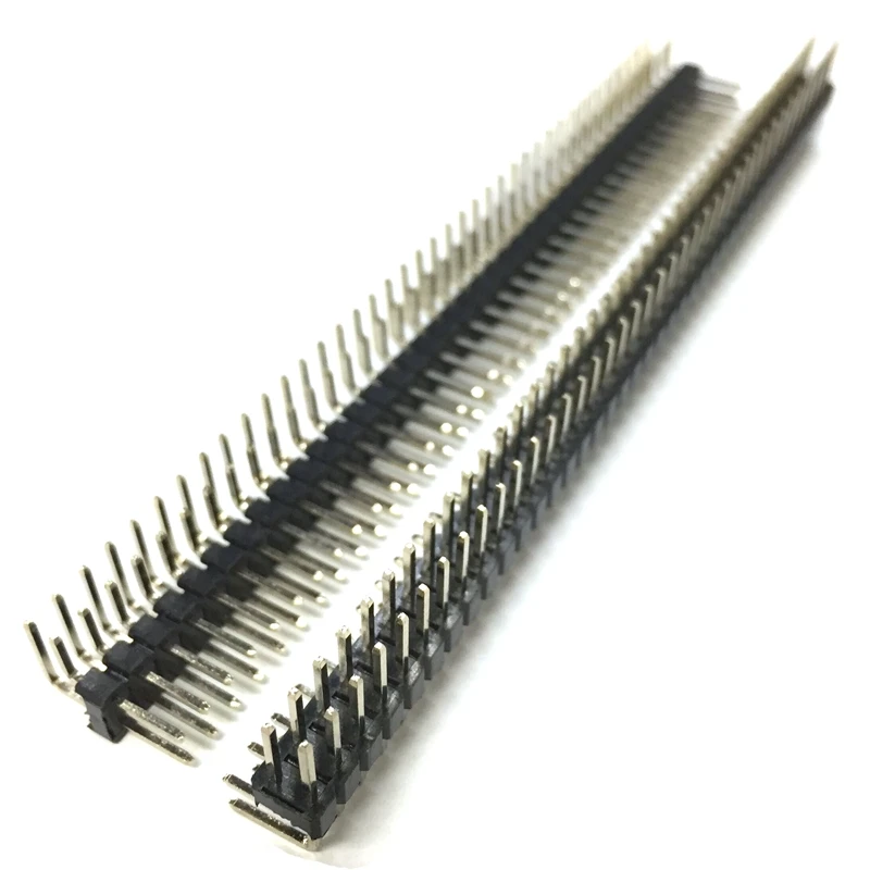 R/A 2.54mm Double Row Right angle Male Breakaway PCB Board Pin Header