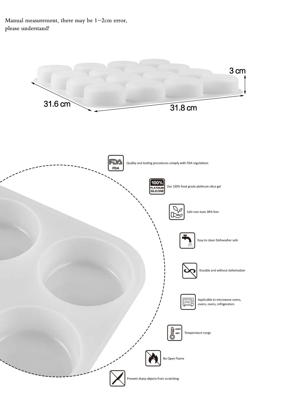 SILIKOLOVE 16 Полость вокруг силиконового мыла DIY 3D ремесло Мыло изготовление дизайн ручной работы силиконовые формы для торта печенья кекса