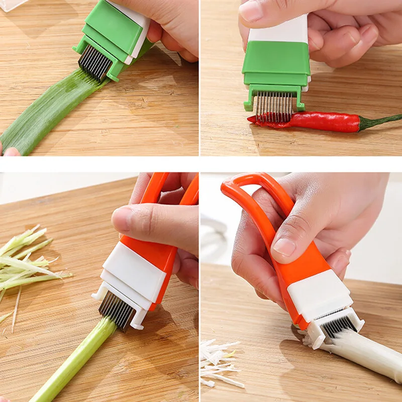 

Kitchen cutting vegetables small tool handle type scallion shredder onion chopsticks scallion shears