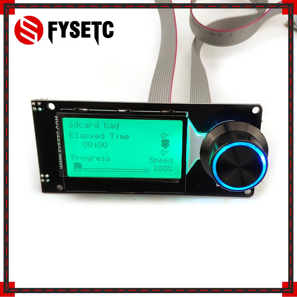 Type F 3D Printer Parts MINI12864LCD Screen mini 12864 V1.2 lcd Smart Display Black on Green Supports Marlin DIY With SD Card | Компьютеры