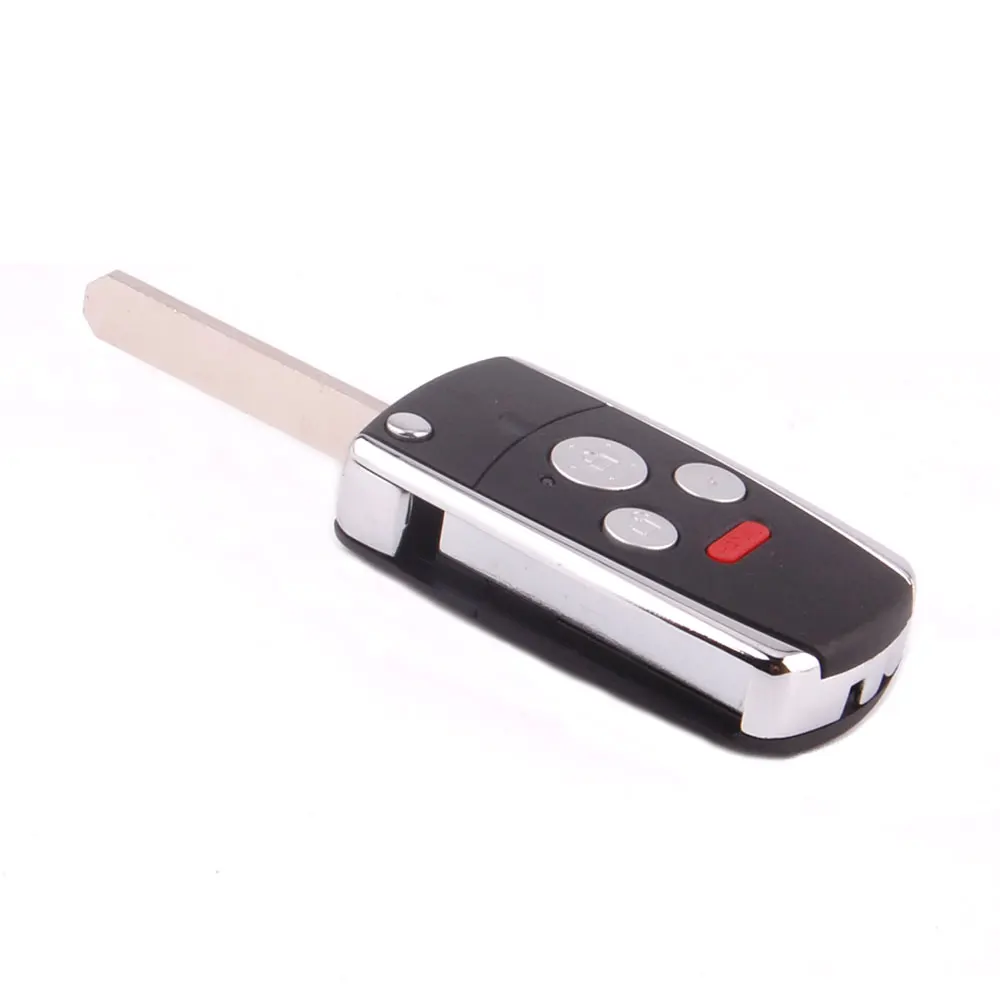 

New Remote Uncut Flip Folding Remote Key Shell Case For Honda Accord Civic Pilot Fit CR-V Ridgeline 3+1Button