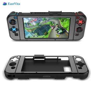 

EastVita Host Anti-Slip Shockproof Protective Cover Ultra Slim Metal Full Protection Cover for Nintend Switch NS Console r25