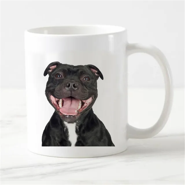 Funny Staffordshire Bull Terrier Coffee Mug Staffie Laughing Staffy Dog