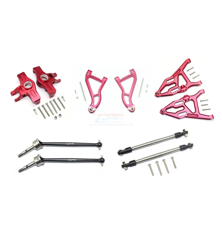 

ALUMINUM F UPPER&LOWER ARMS+KNUCKLE ARMS+HARDEN STEEL CVD+STEERING TURNBUCKLE-36PC SET For TRAXXAS UDR
