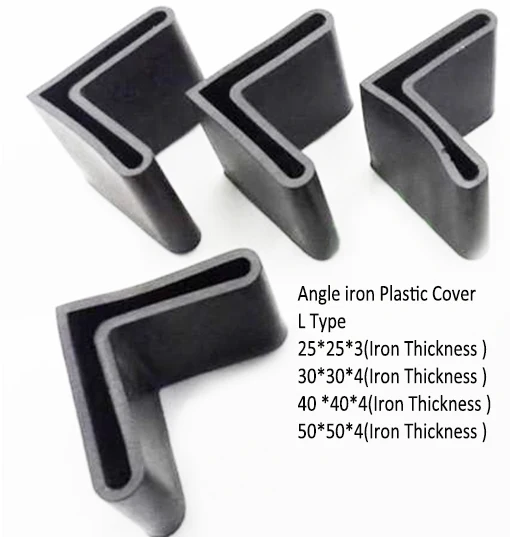 25,30,40 50mm Angle iron rubber cover L type trigon steel cover,chair