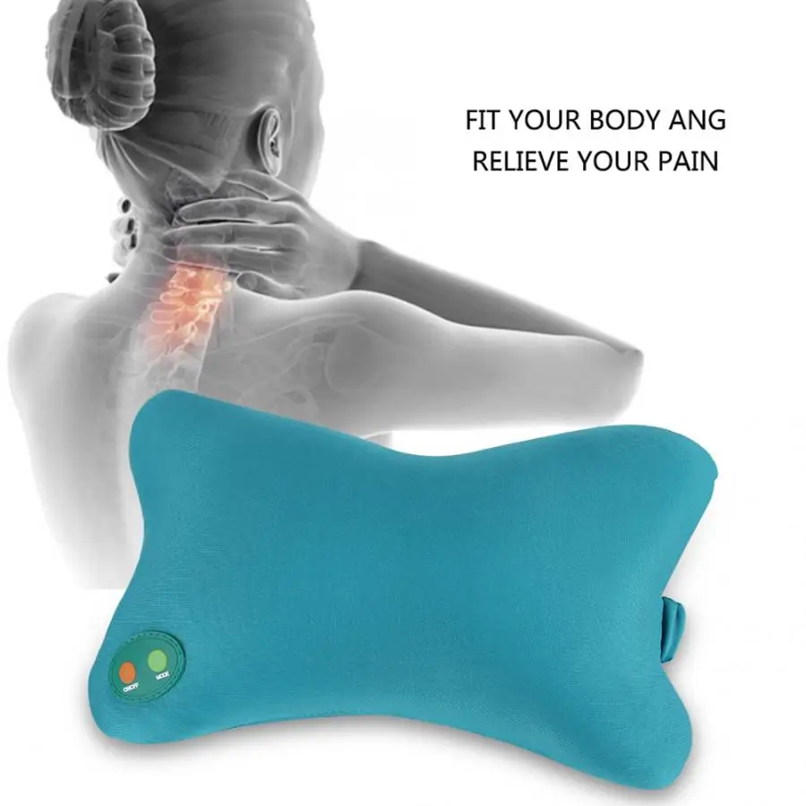 

Therapy Electric Soft Pillow Vibration Neck Back Home Car Kneading Massager Pain Relief Massage Relaxation