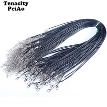 20 шт./лот, настоящая ручная работа, кожаные регулируемые плетеные веревочные ожерелья и подвески, подвески, фурнитура, застежка-карабин, шнур, 1,5, 2, 3 мм