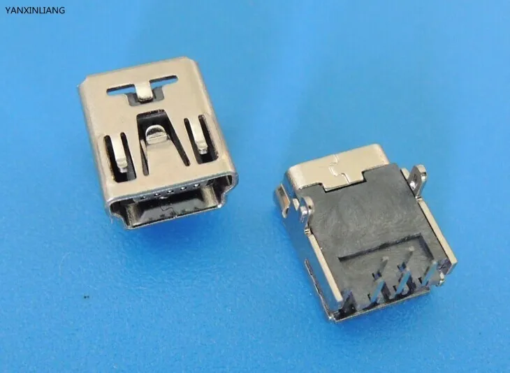 

10pcs/lot Mini USB 5pin Female Socket Connector 2foot 90degree Pin for Tail Charging Mobile Phone