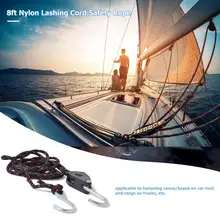8ft нейлоновое крепление шнур безопасности веревка с крючками для крыши автомобиля каяк грузовик груз авто автомобиль фиксированный инструмент комплект безопасности Веревка кабель