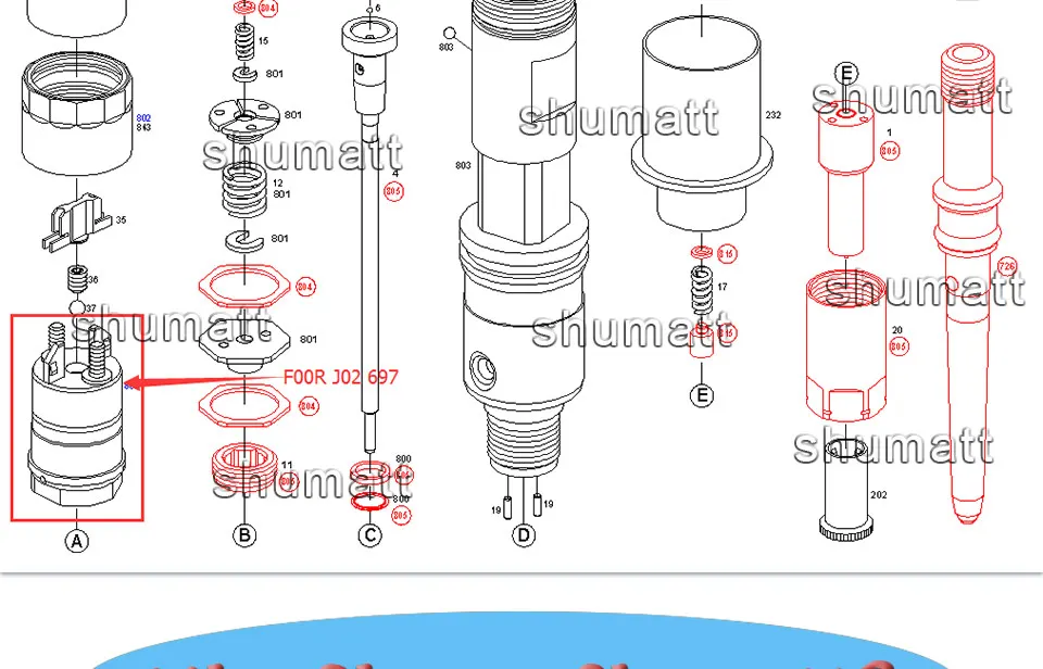 120 серии топливной форсунки электромагнитный клапан набор F00RJ02697/F00R J02 697