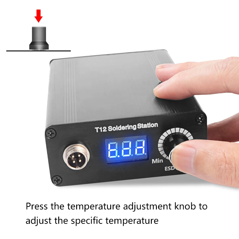 T12 паяльная станция электрическая с цифровым дисплеем Регулируемая температура Портативная паяльная станция с паяльным утюгом