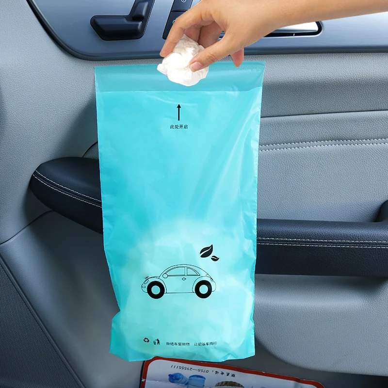 

5pcs/Set Universal Car Garbage Bag Portable Trash Holder Blue/Red Optional Fashion Auto Storage Bag For Vehicle Office Kitchen