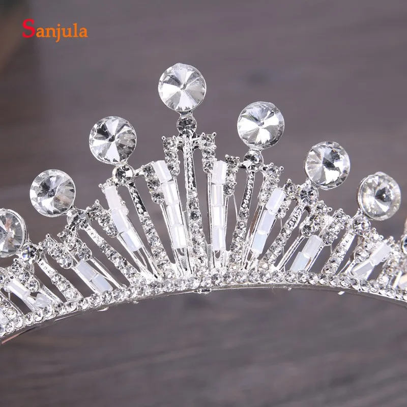 Стразами Свадебная Диадемы 2019 блестящие кристалл страз Свадебные короны Для женщин праздничный обруч Бесплатная доставка T125