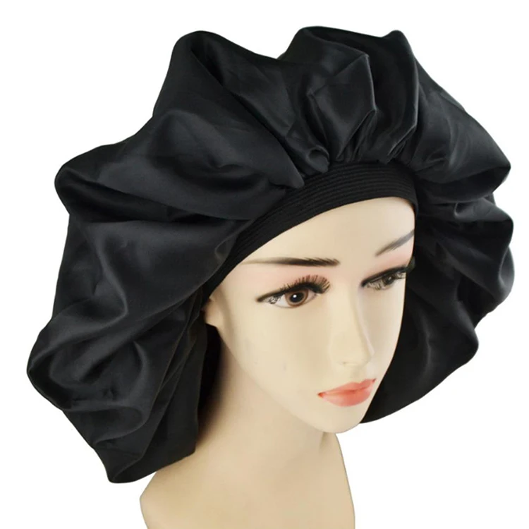 Высокое качество супер большой размер салонный берет Супер Джамбо сна шапка для женщин лечение волос защита волос от Frizzing