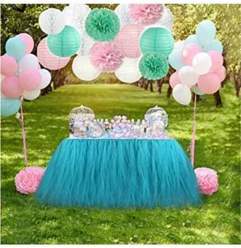 

1 set Mint Pink Decorations Assorted Gold Tissue Paper PomPoms Lanterns Tassel Garland Balloons Birthday Party Baby Shower Decor