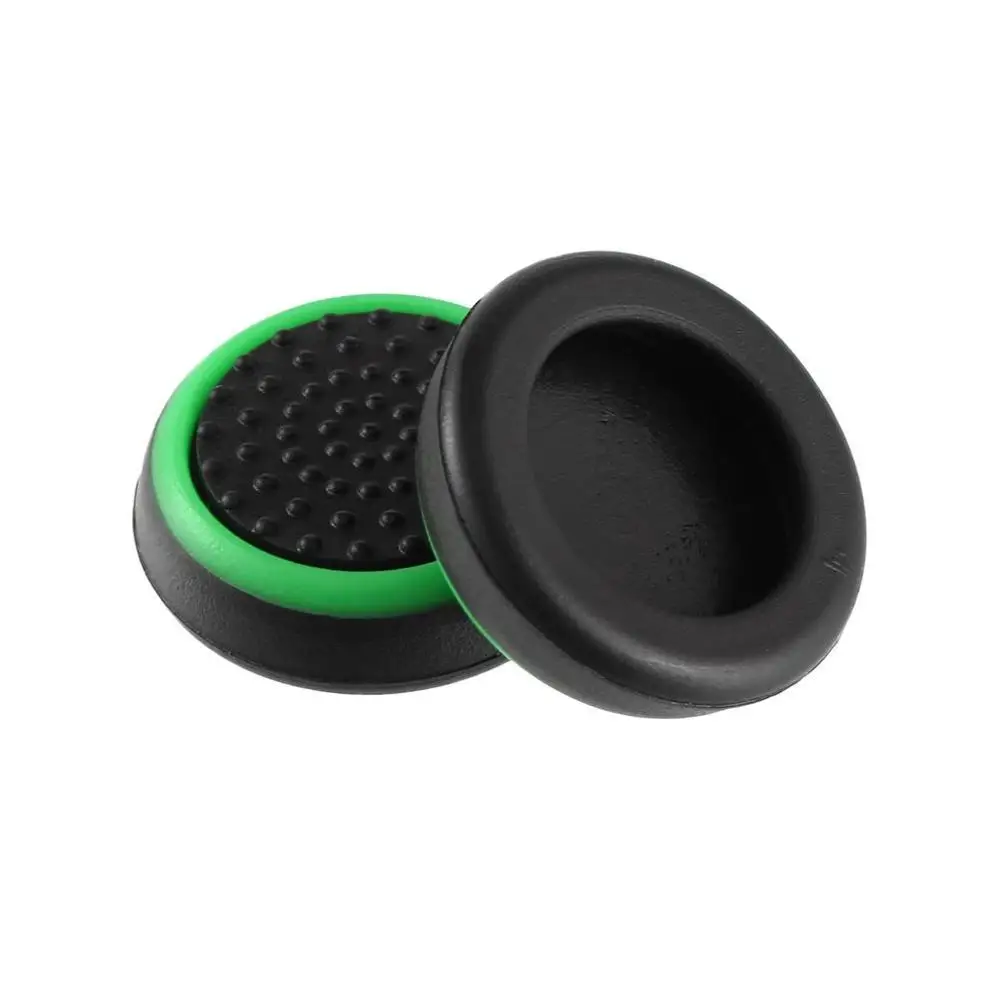 black-green 4 шт Силиконовые аналоговые ручки для джойстика для Xbox 360 One Playstation 4 PS4 Pro Slim PS3 геймпад крышка джойстика чехлы - Цвет: black-green