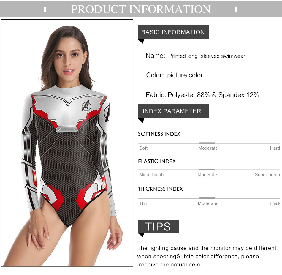 Women Bikini Jumpsuit Swimwear Avengers Endgame Quantum Realm Cosplay Sexy Costumes Bodysuit for 3D printing Jumpsuits Swimsuit