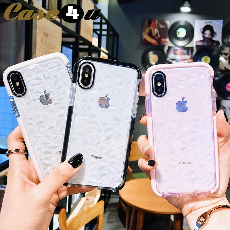 Diamond Texture Shockproof Bumper Phone Cases For Iphone Xs Max Xr X 10 7 8 6s Plus Silicone Cover For Samsung Galaxy S8 S9 Plus Phone Case Covers Aliexpress