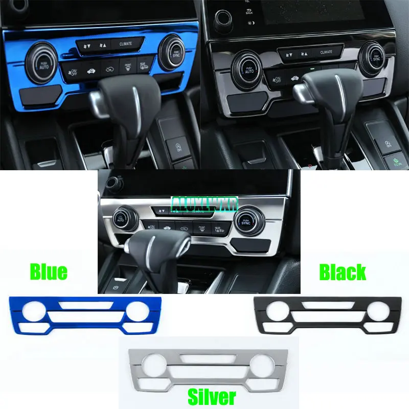 

3 styles Car Stickers Stainless Steel Air Conditioning Knobs Panels Cover stickers for Honda CRV CR-V 2017 2018 Accessories 1PCS