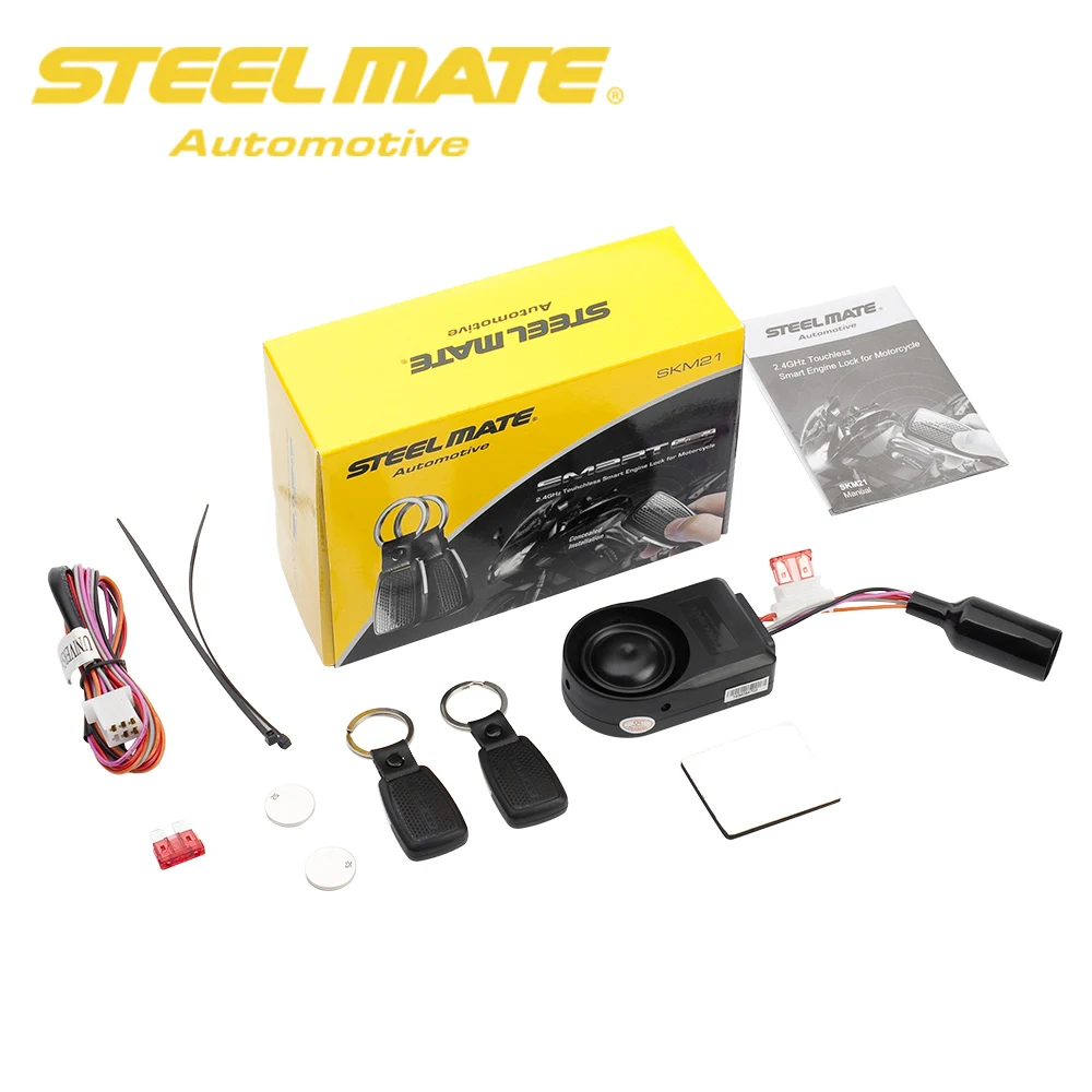 

Steelmate SKM21 Motorcycle Alarm System Remote Engine Start Transmitter Immobilizer Anti Theft Security System