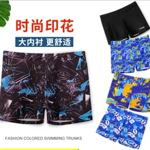 Стиль плавки для мужчин плоский принт плюс Размер Горячие весенние пляжные брюки модные Профессиональные плавки